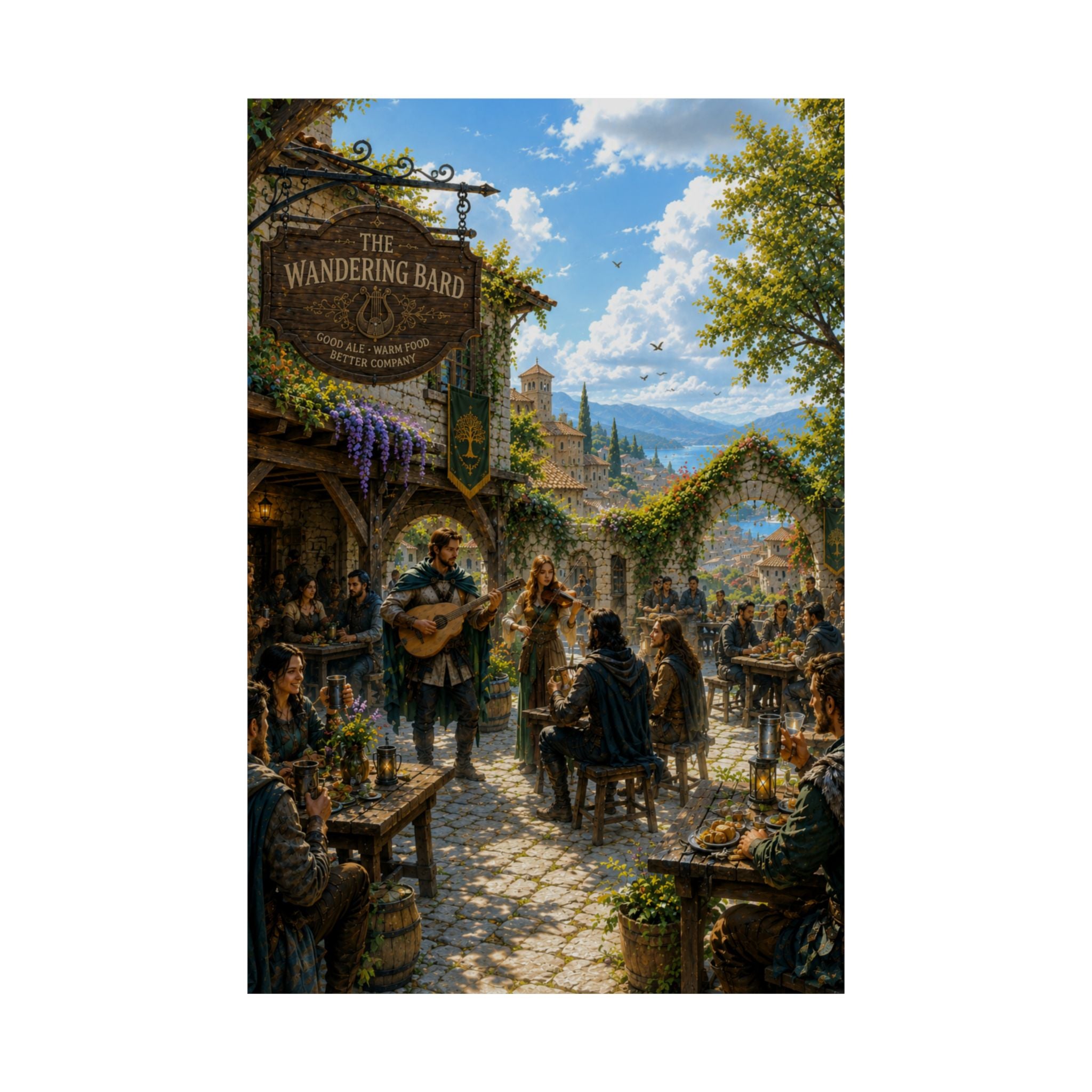 The Wandering Bard – Fantasy Tavern Poster