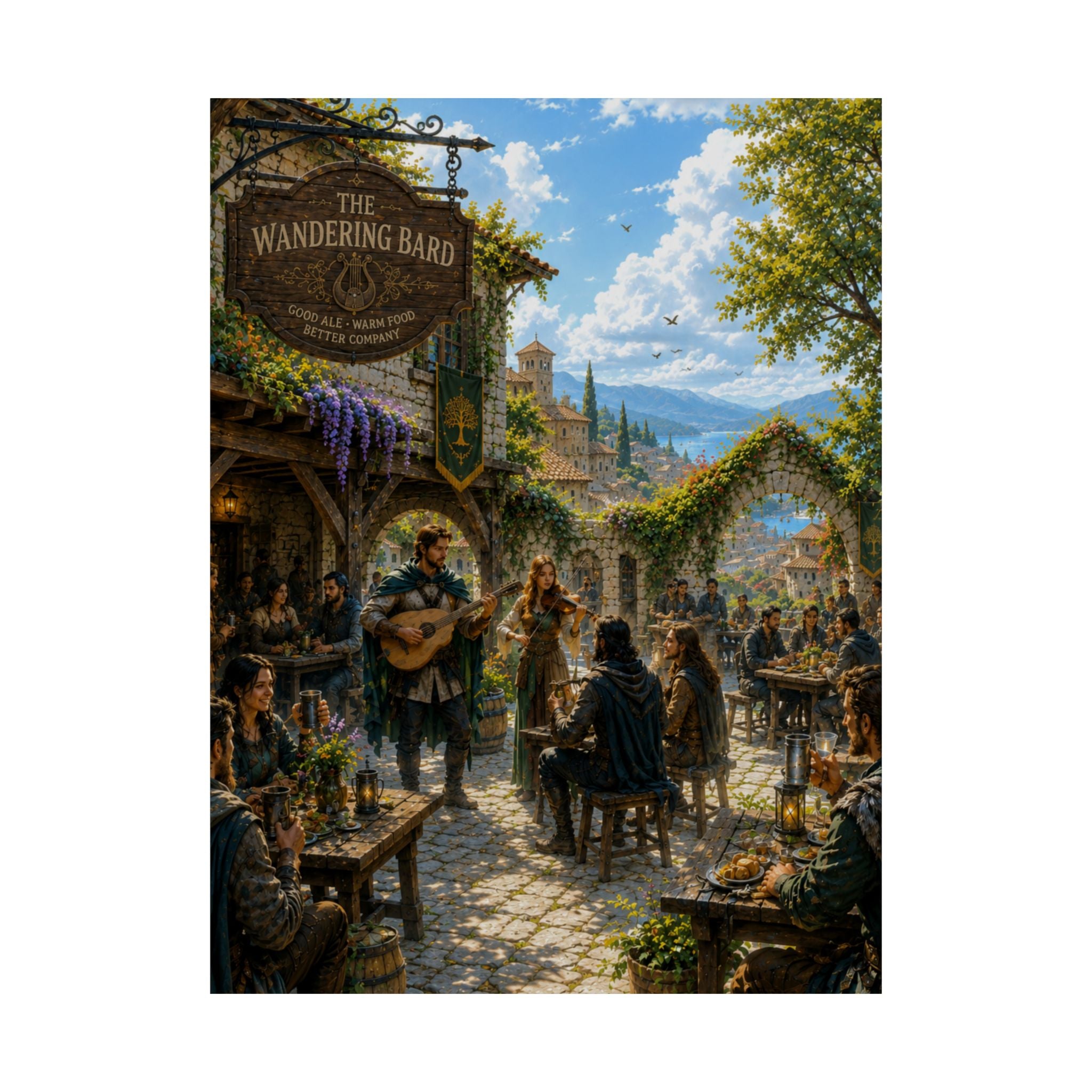 The Wandering Bard – Fantasy Tavern Poster