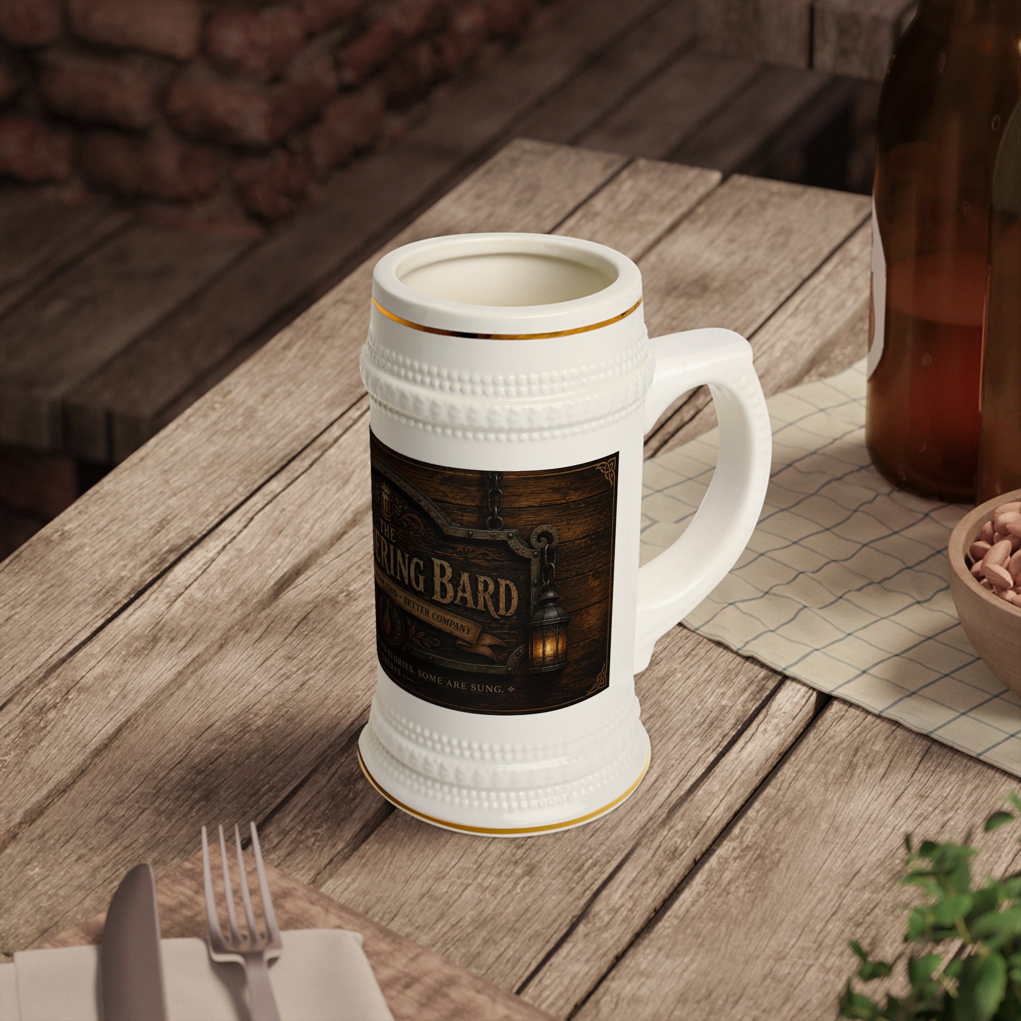 The Wandering Bard Beer Stein